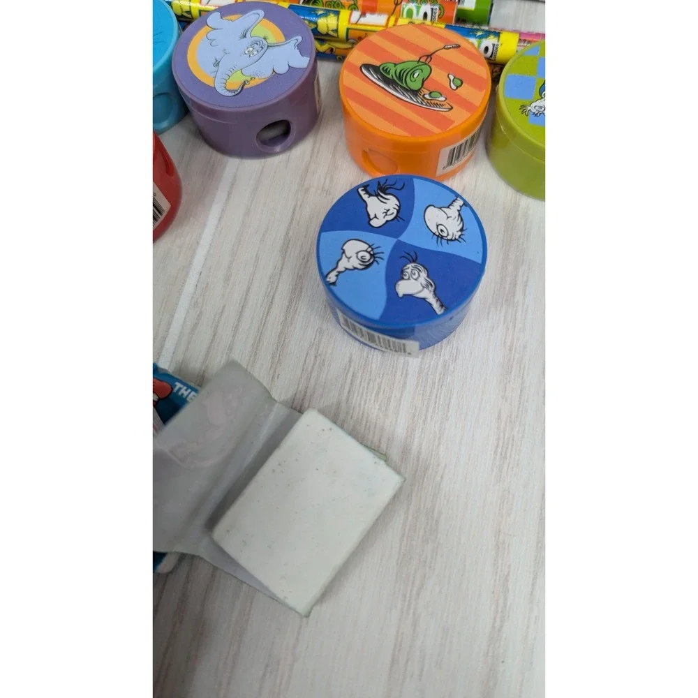 Dr. Seuss Party Favor Teacher Prizes Lot Cat in the Hat Horton pencils bags +